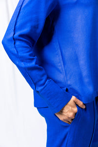 Out of the Blue Linen Women's Lounge Shirt