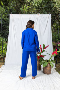 Out of the Blue Linen Women's Lounge Shirt