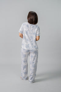 Ivy Blue Floral Cotton Blend Women's Pajama Set- Half Sleeves