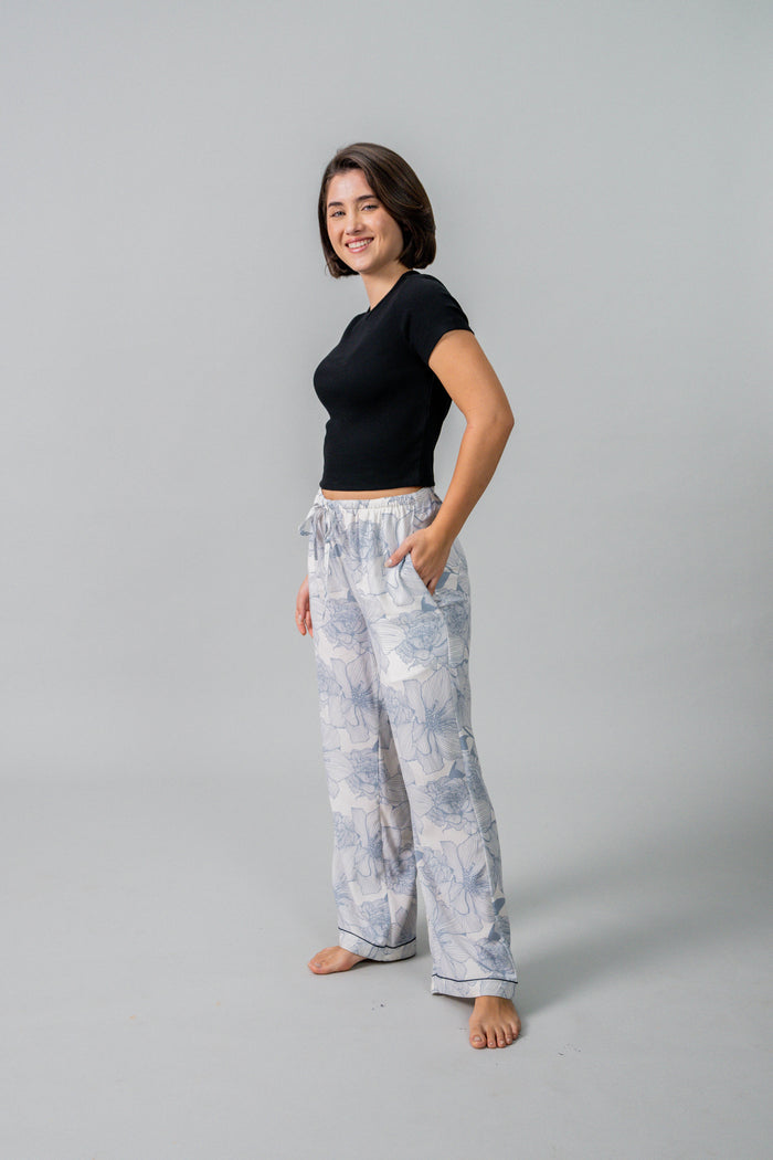 Ivy Blue Floral Cotton Blend Women's Pajama