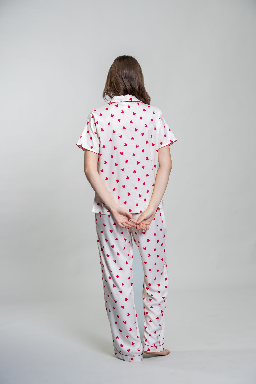 Sweetheart Print Women's Viscose Twill Pajama Set