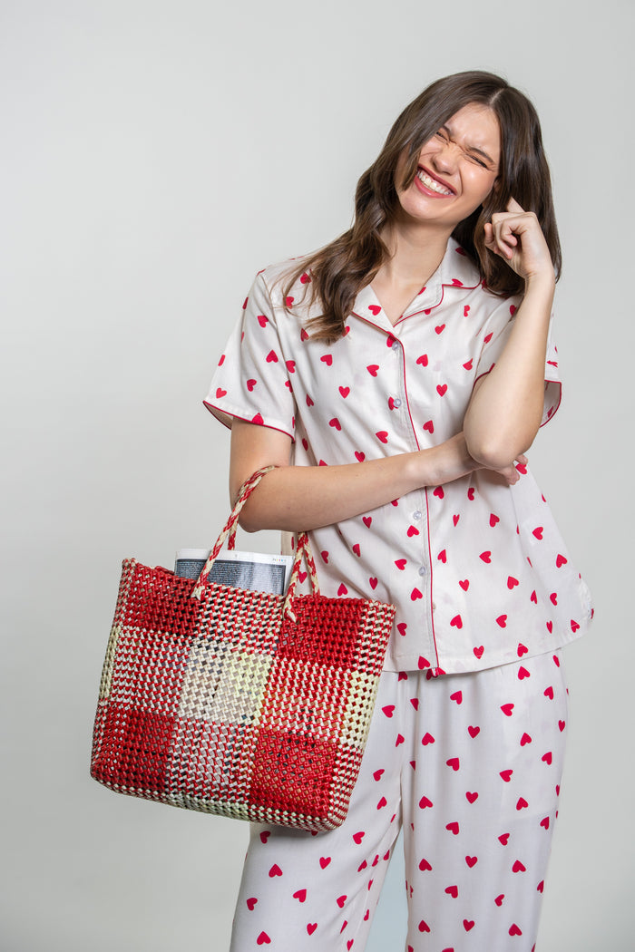 Sweetheart Print Women's Viscose Twill Pajama Set