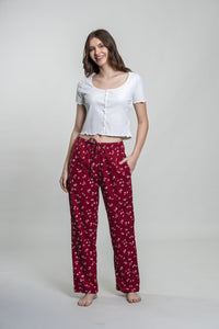 Daphne Ditsy Printed Cotton Blend Women's Pajama