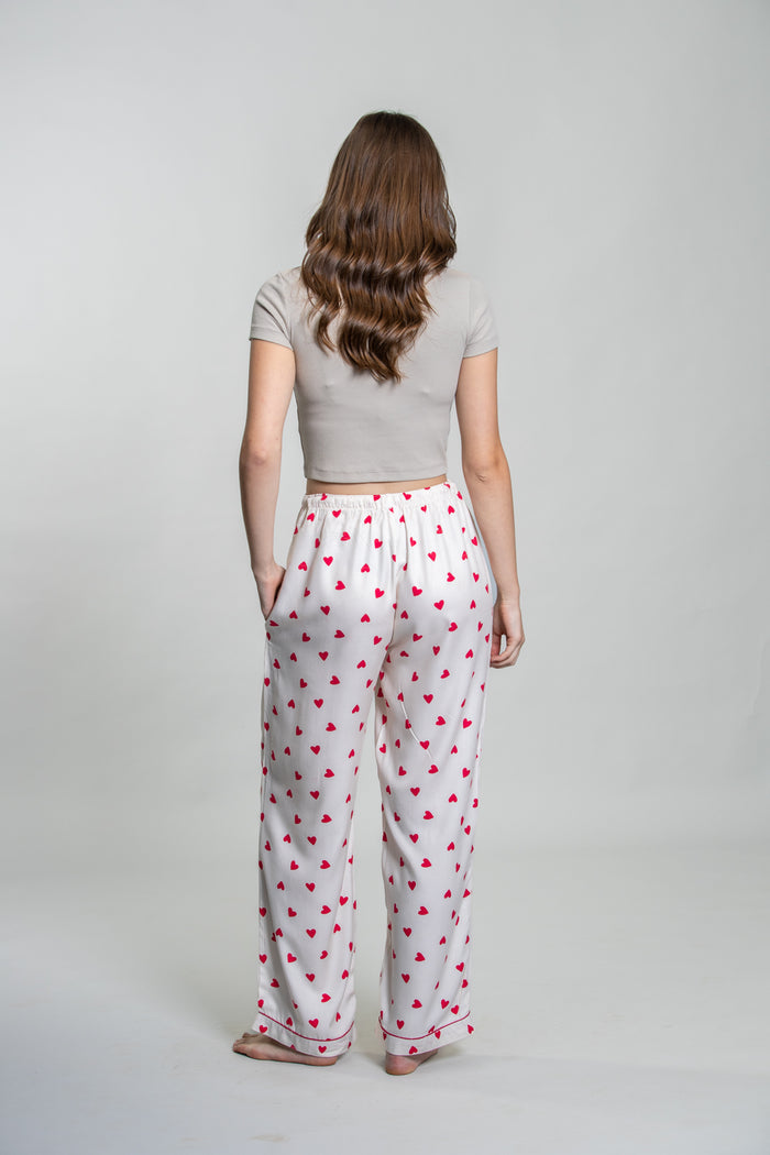 Sweetheart Print Women's Viscose Twill Pajama