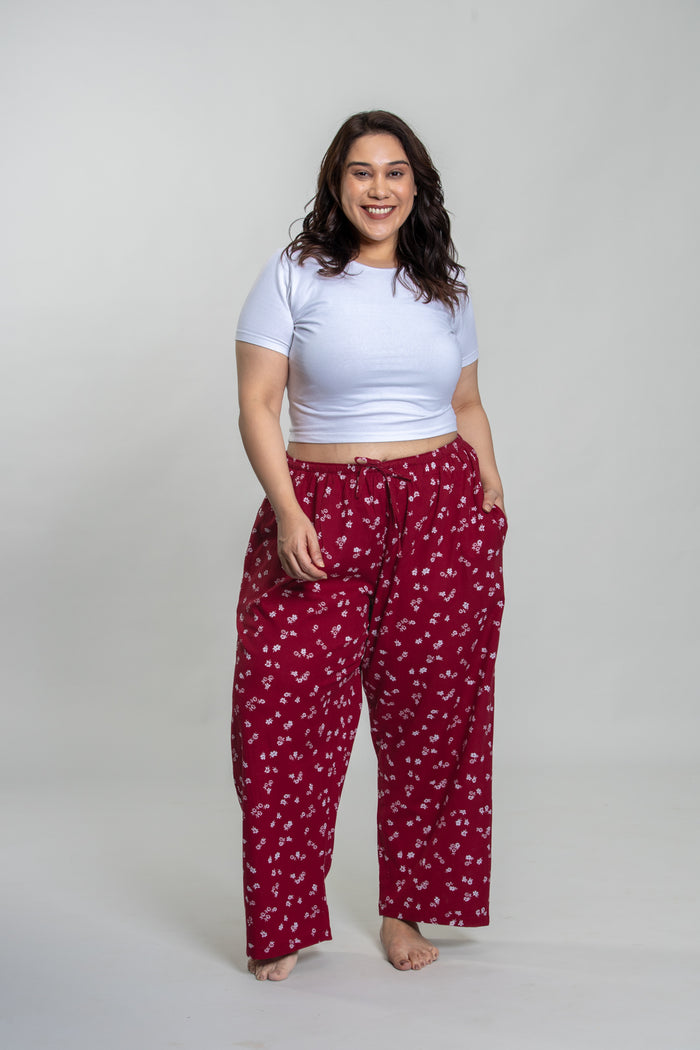 Daphne Ditsy Printed Cotton Blend Women's Curve Pajama