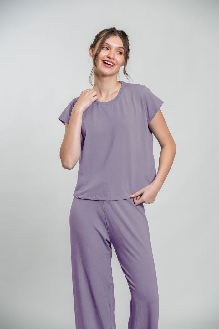 Lavender Butter-Soft Viscose Knit Women's Top
