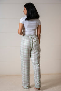 Green Lurex Twill Cotton Women's Pajama