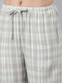 Green Lurex Twill Cotton Women's Pajama