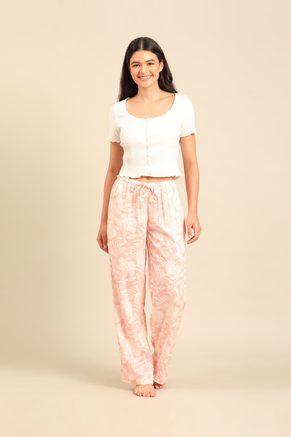 Layla Floral Viscose Women's Pajama Only