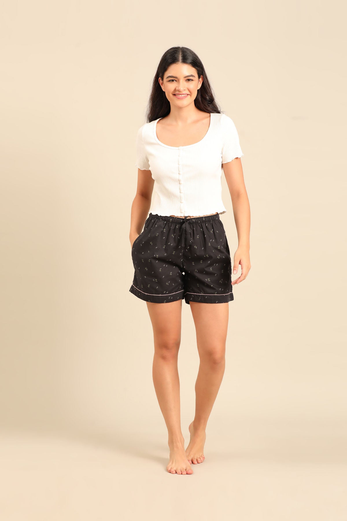 Margot Floral Cotton Women's Shorts Only