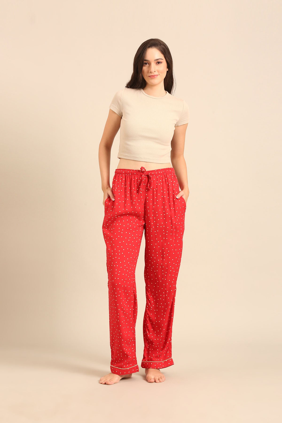 Minnie Polka Viscose Women's Pajama Only