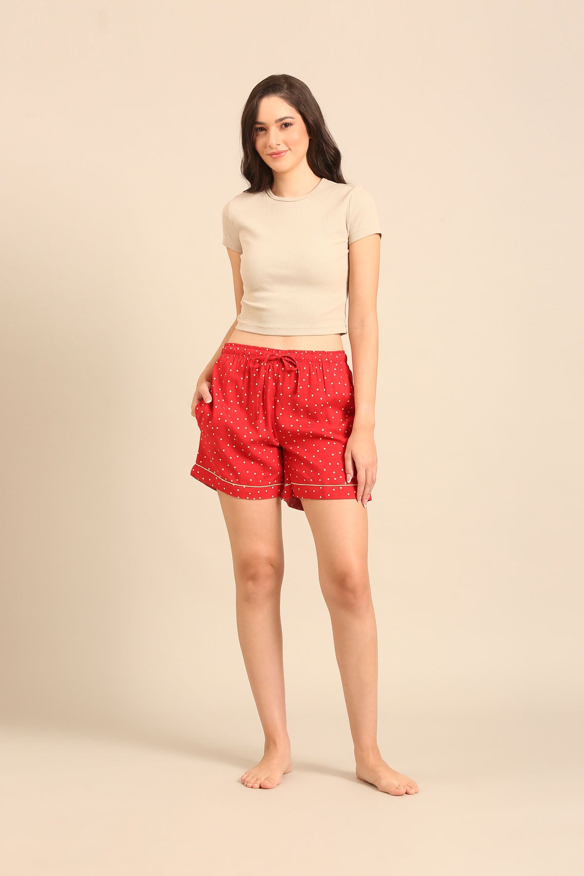 Minnie Polka Viscose Women's Shorts Only