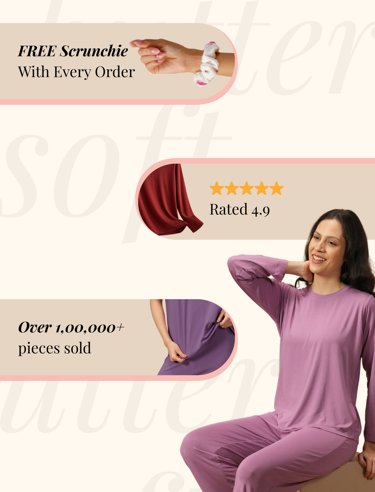 Dusty Blue Lucy Butter-Soft Modal Knit Women's Pajama Set - Full Sleeves