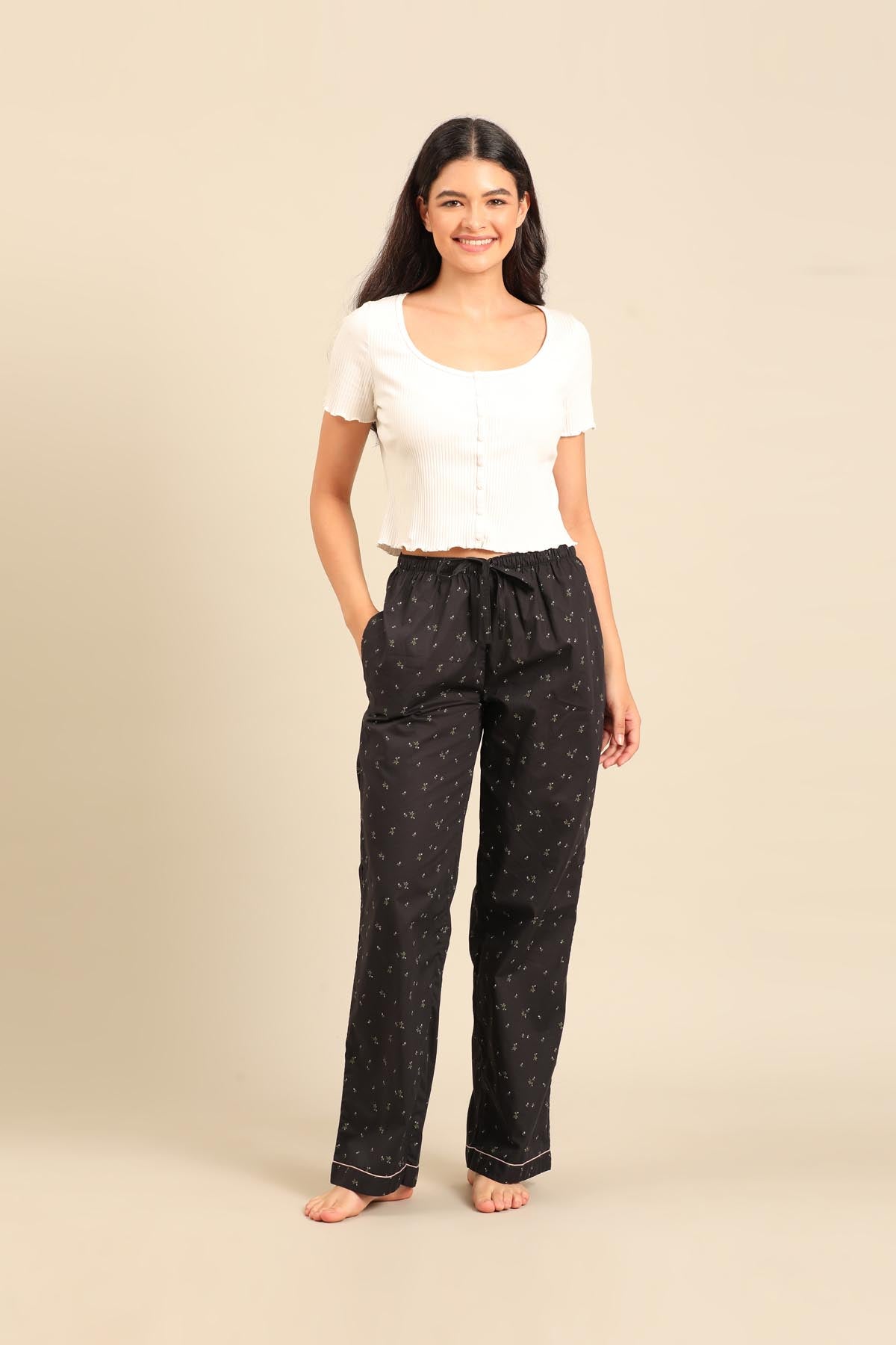 Margot Floral Cotton Women's Pajama Only