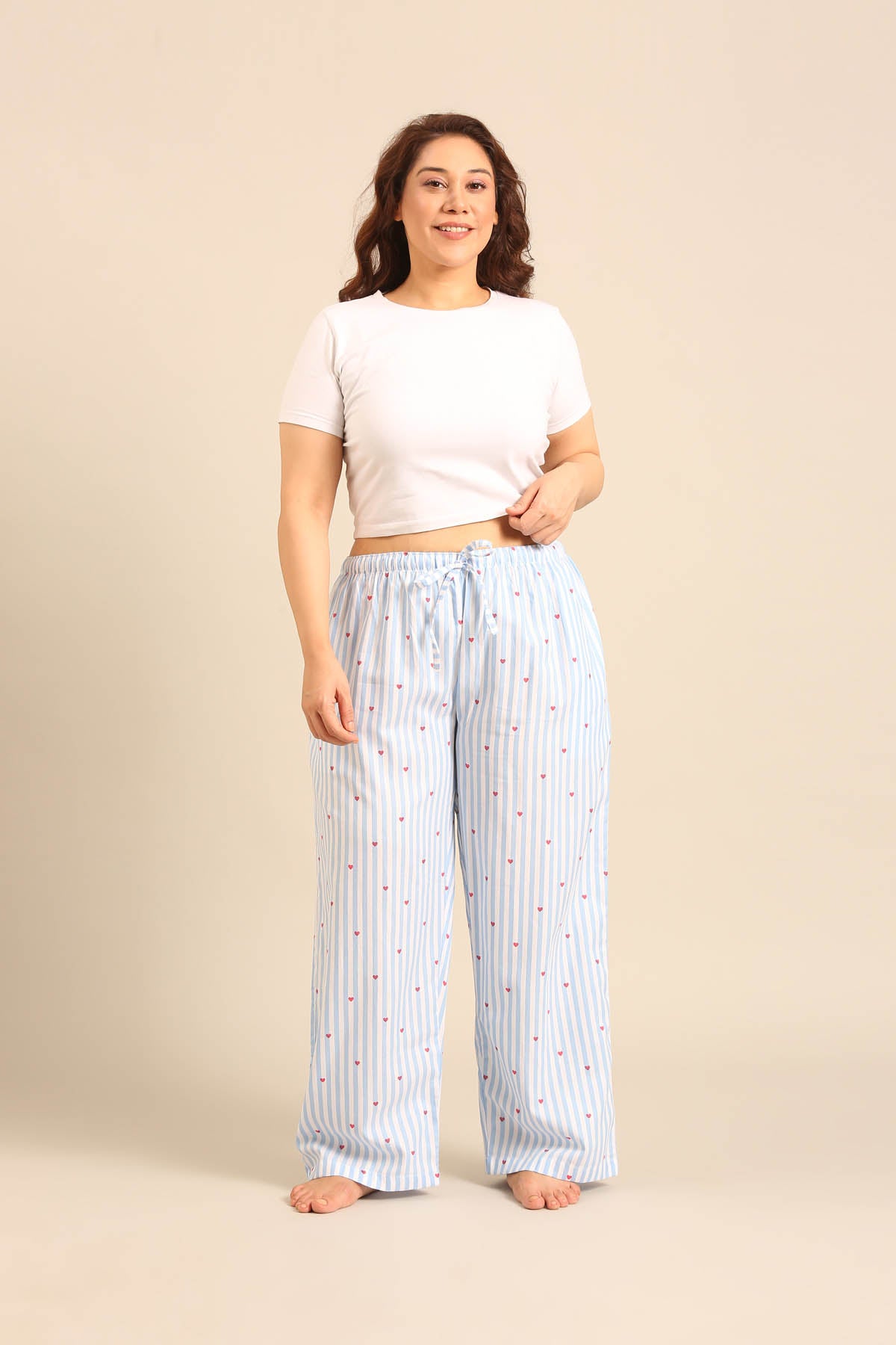 Lola Heart Cotton Twill Women's Curve Pajama Only