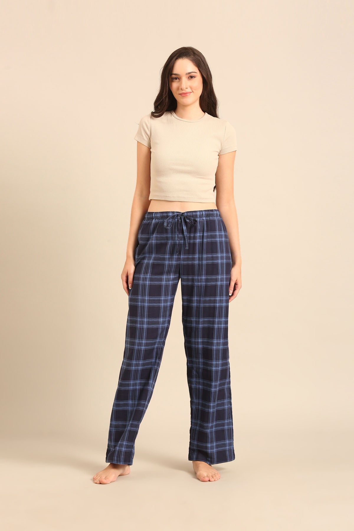 Vienna Check Cotton Women's Pajama Only