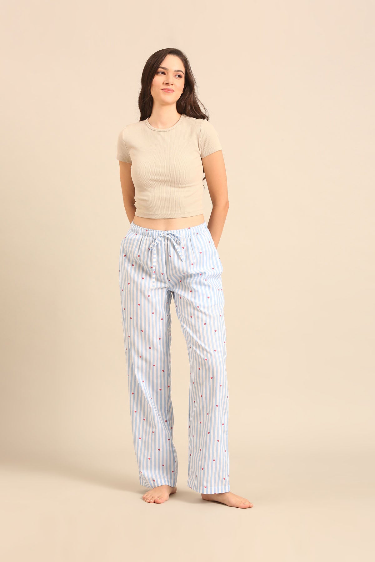 Lola Heart Cotton Twill Women's Pajama Only