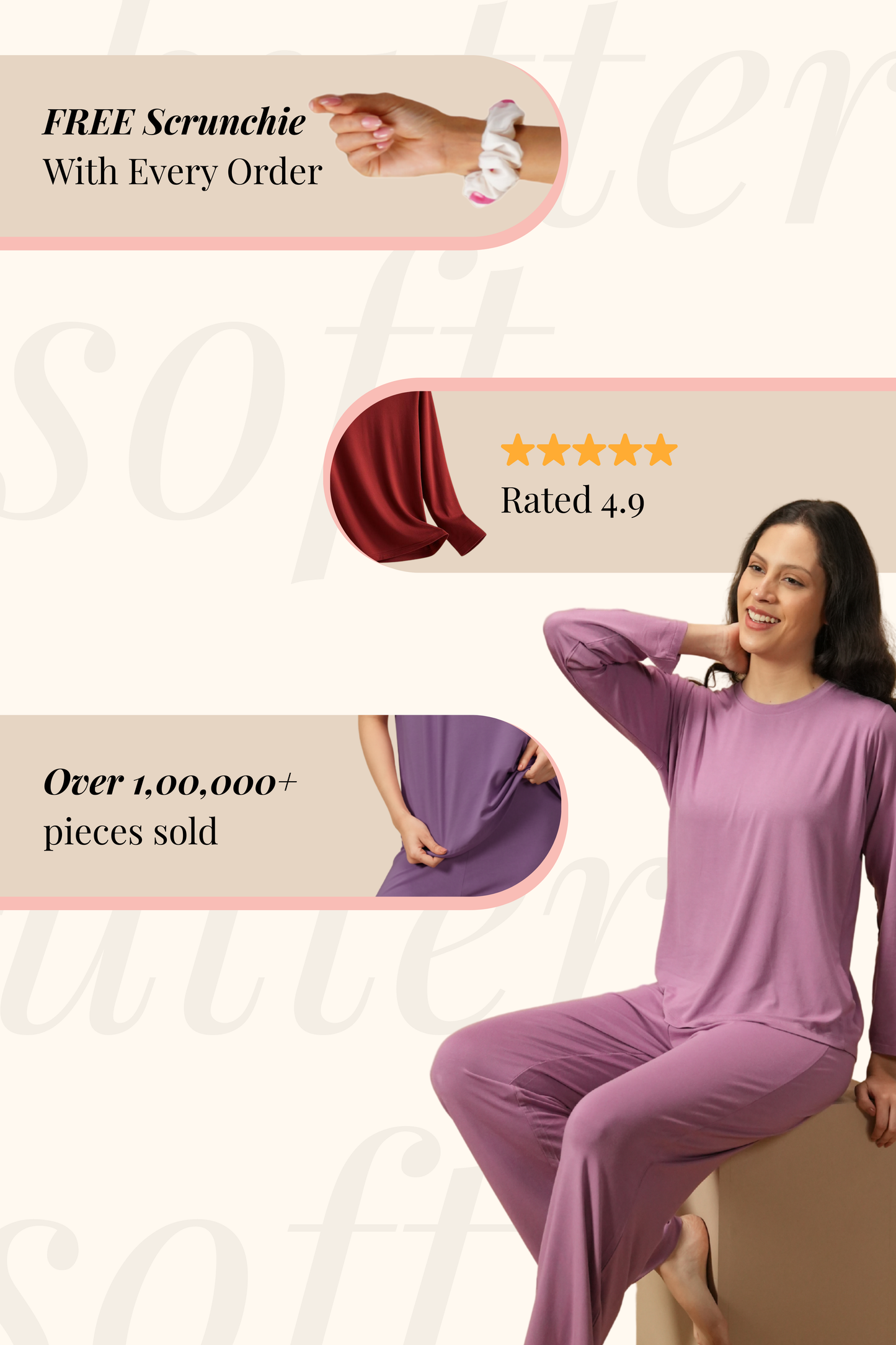 Moon Grey Lucy Butter-Soft Modal Knit Women's Pajama Set - Sleeveless