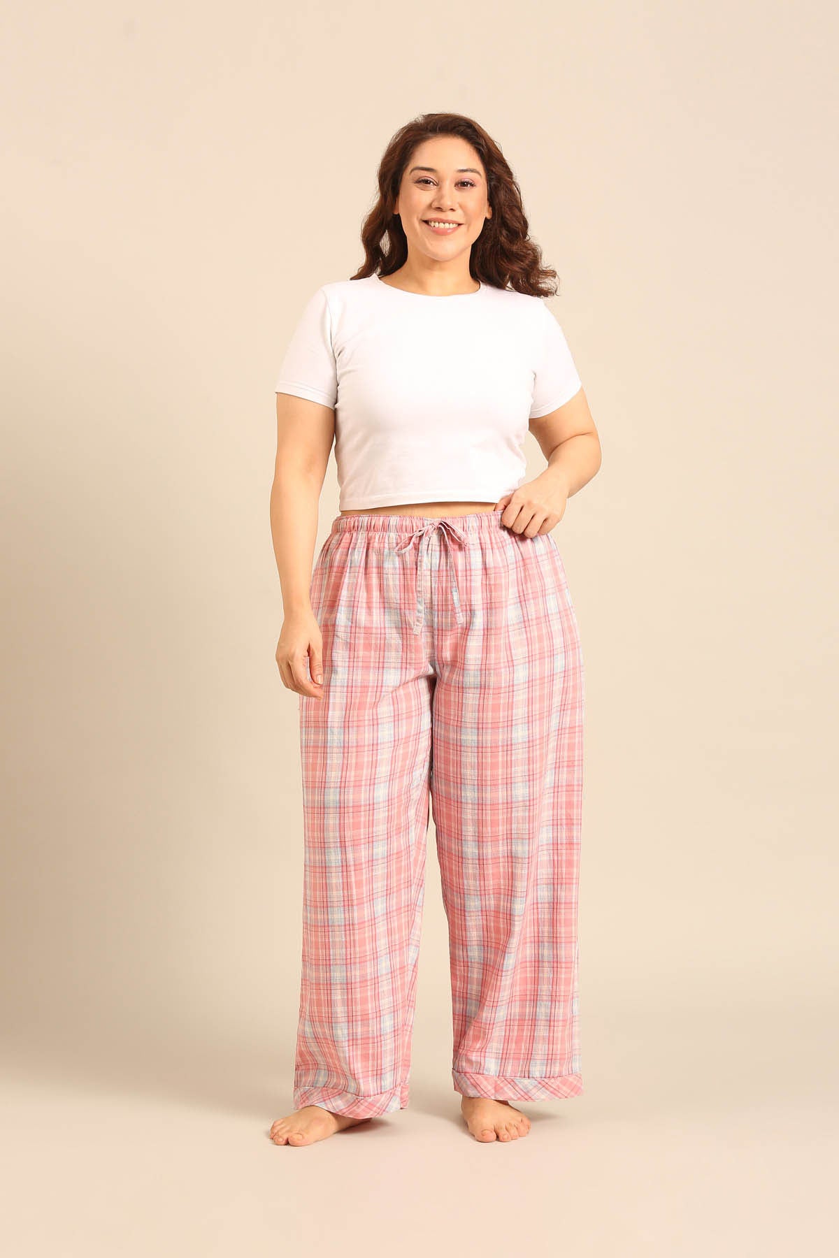 Blair Check Cotton Women's Curve Pajama Only