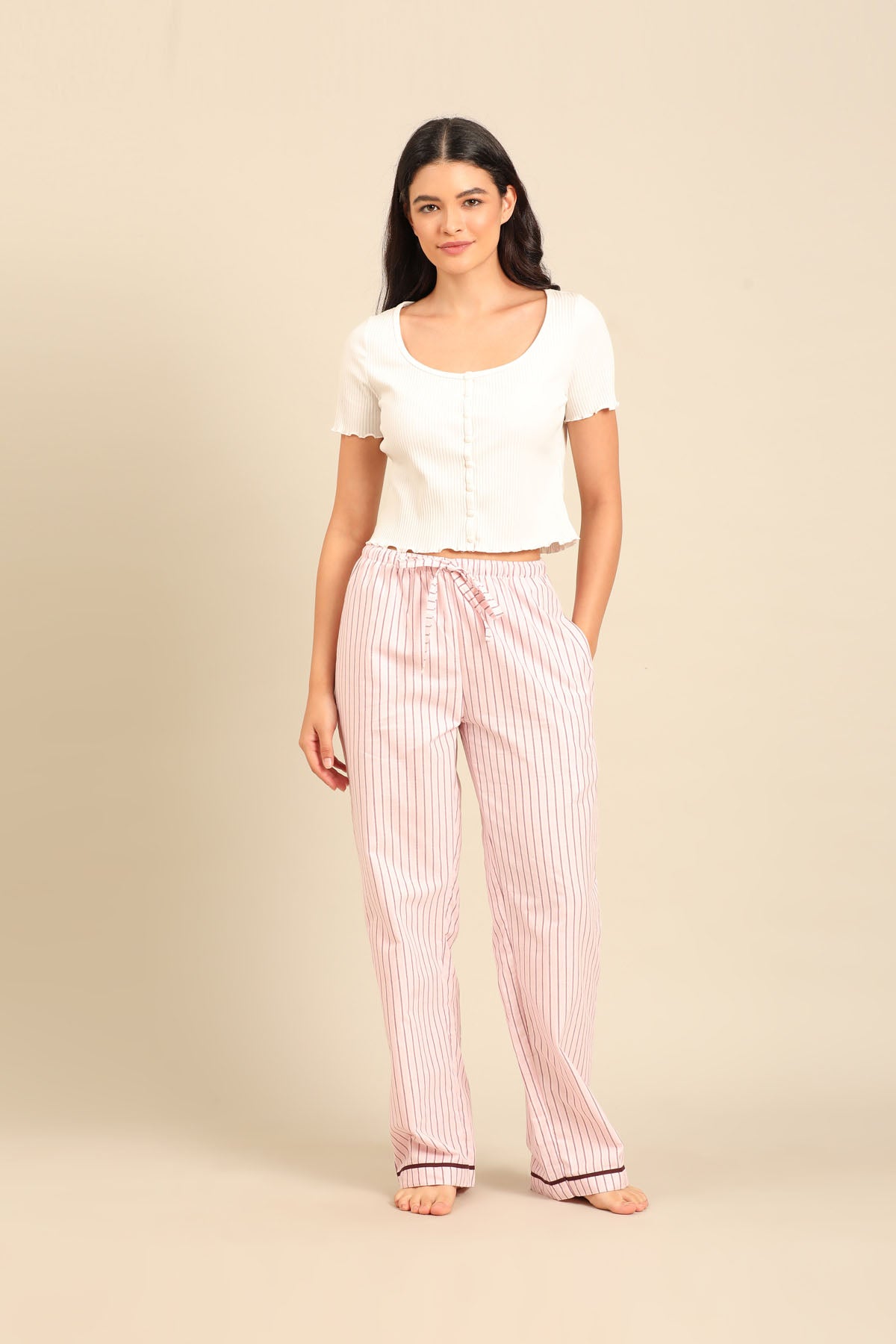 Vivian Stripe Cotton Women's Pajama Only