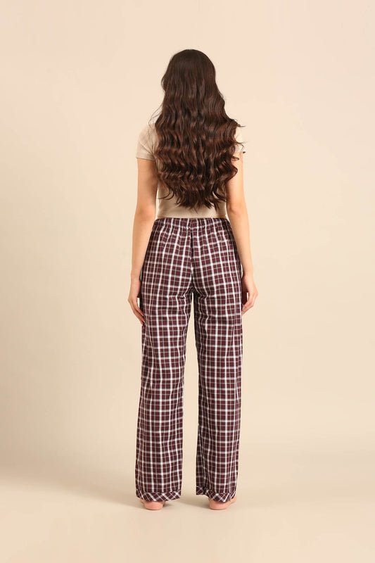 Edith Plaid Cotton Women's Pajama Only