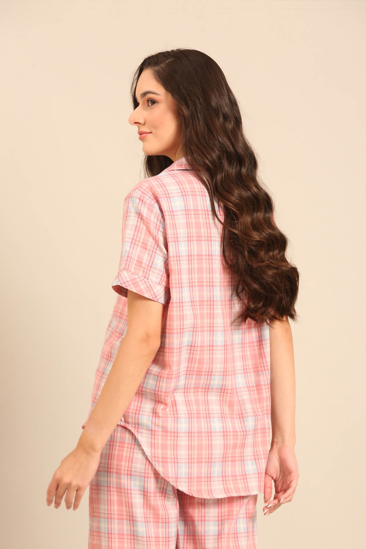 Blair Check Cotton Women's Shirt - Half Sleeves