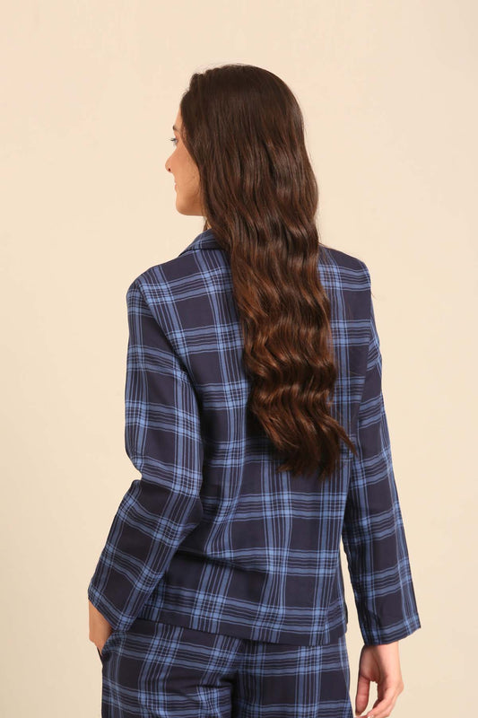 Vienna Check Cotton Women's Shirt - Full Sleeves