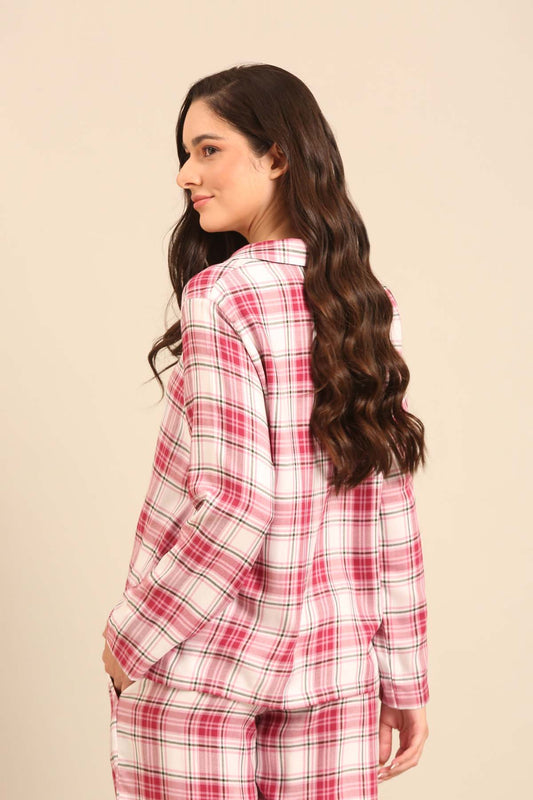 Nina Check Viscose Twill Women's Shirt - Full Sleeves
