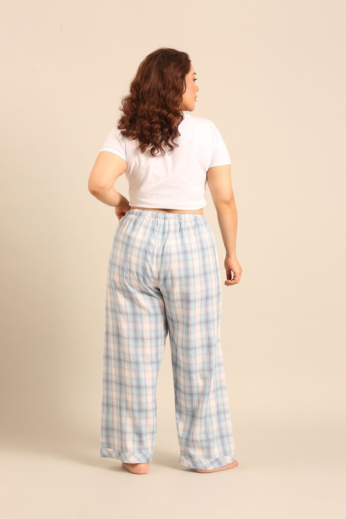 Serena Check Cotton Women's Curve Pajama Only