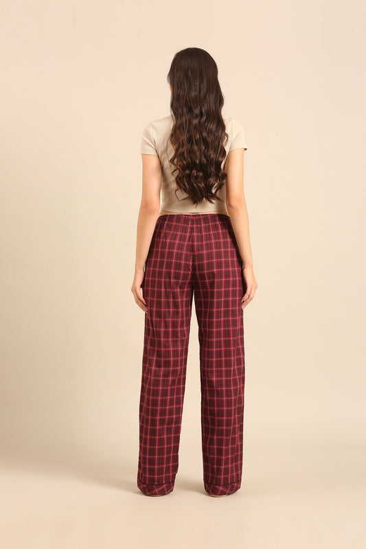 Veronica Plaid Cotton Women's Pajama Only