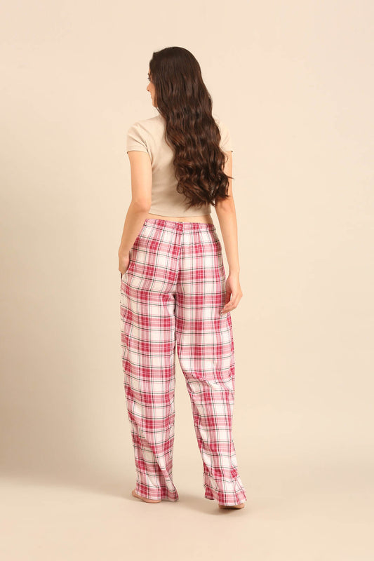 Nina Check Viscose Twill Women's Pajama Only