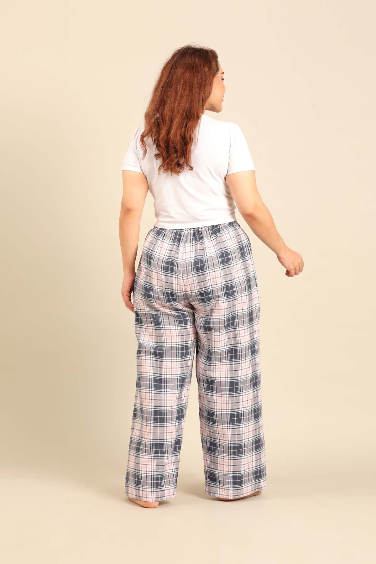 Maisie Check Cotton Twill Women's Curve Pajama Only