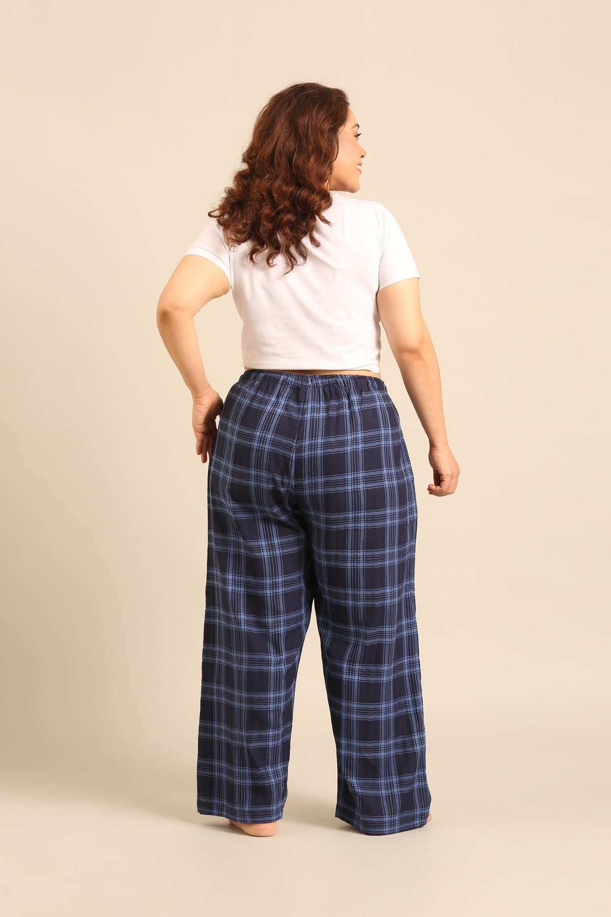 Vienna Check Cotton Women's Curve Pajama Only