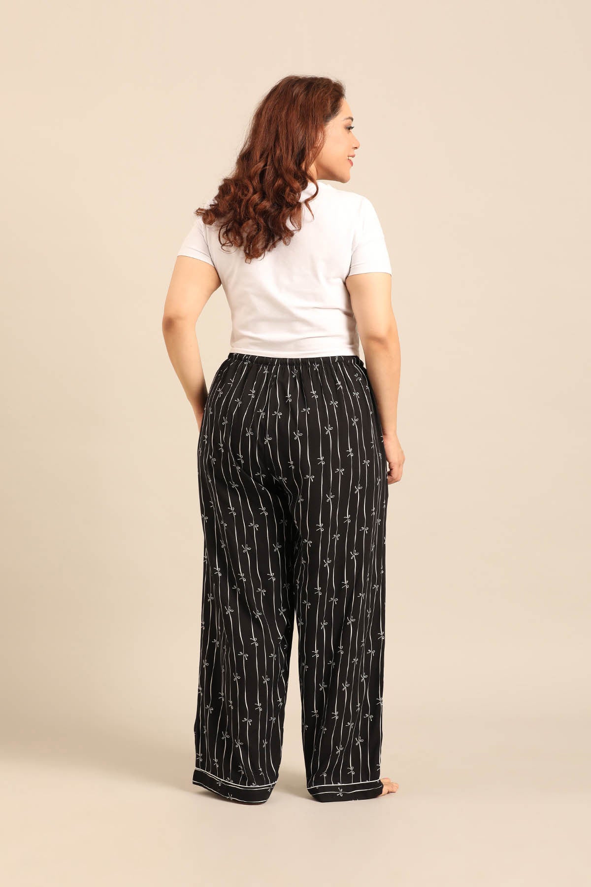 Savannah Bows Viscose Women's Curve Pajama Only