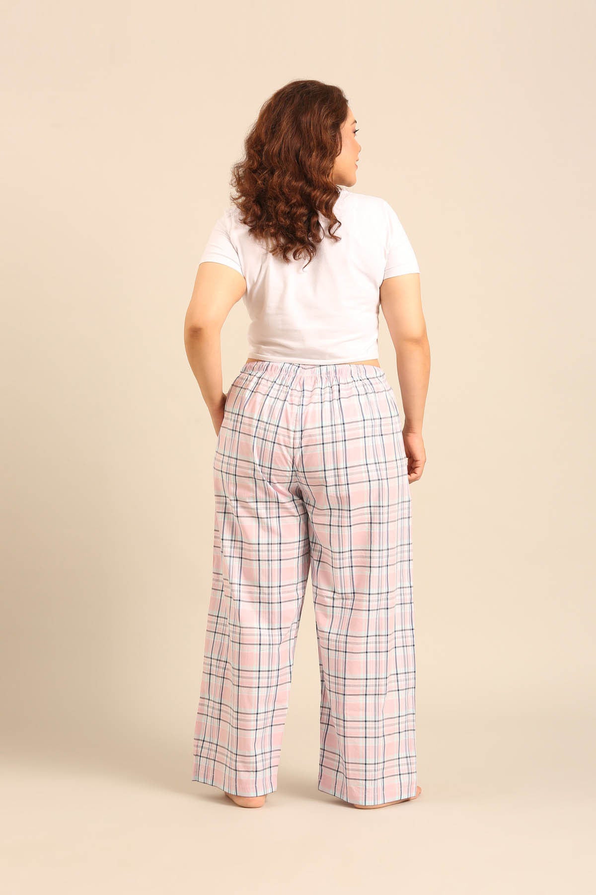 Annette Check Cotton Women's Curve Pajama Only