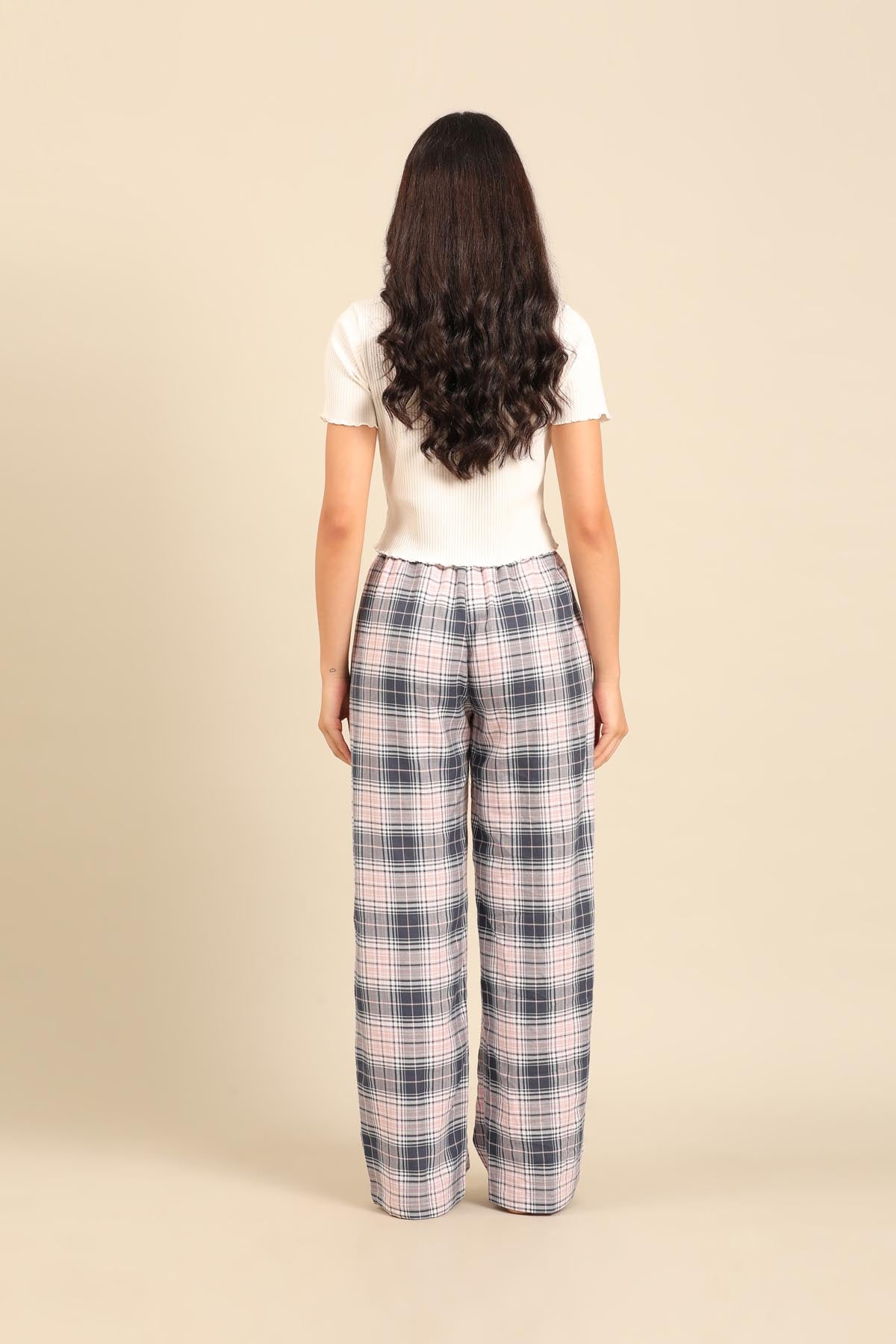 Maisie Check Cotton Twill Women's Pajama Only