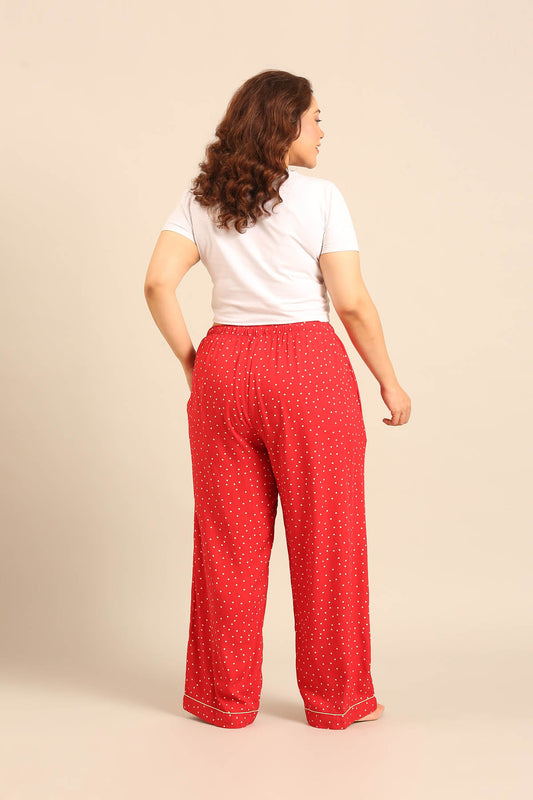 Minnie Polka Viscose Women's Curve Pajama Only