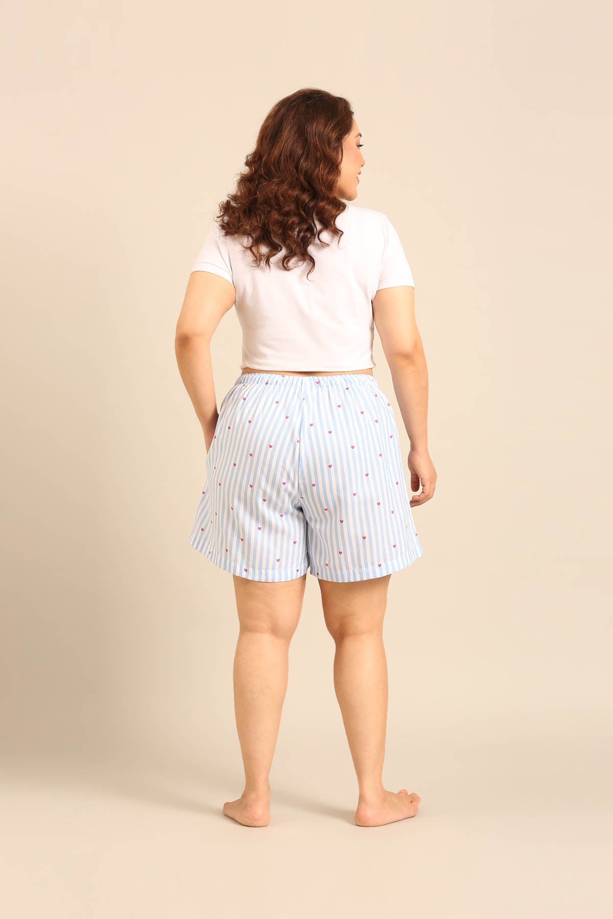 Lola Heart Cotton Twill Women's Curve Shorts Only