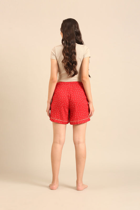 Minnie Polka Viscose Women's Shorts Only
