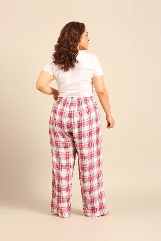 Nina Check Viscose Twill Women's Curve Pajama Only