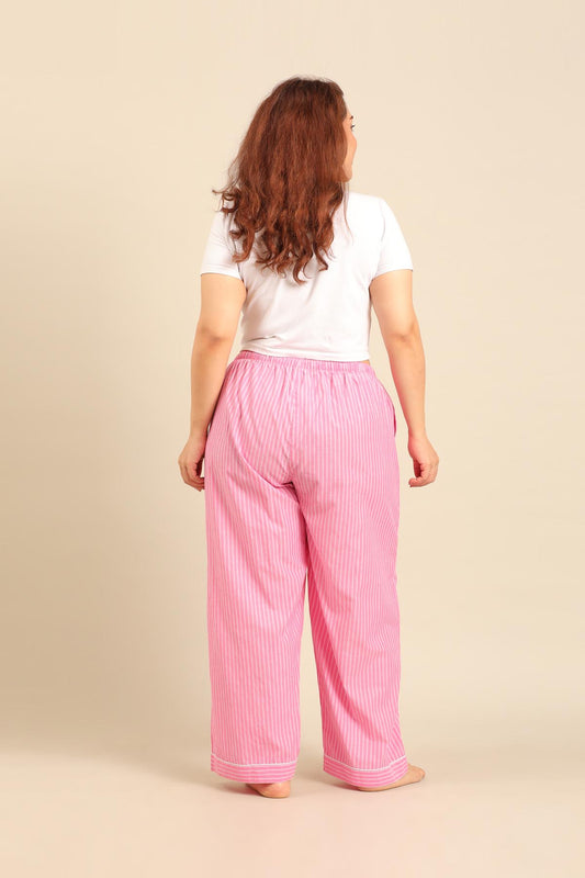 Miranda Stripe Cotton Women's Curve Pajama Only