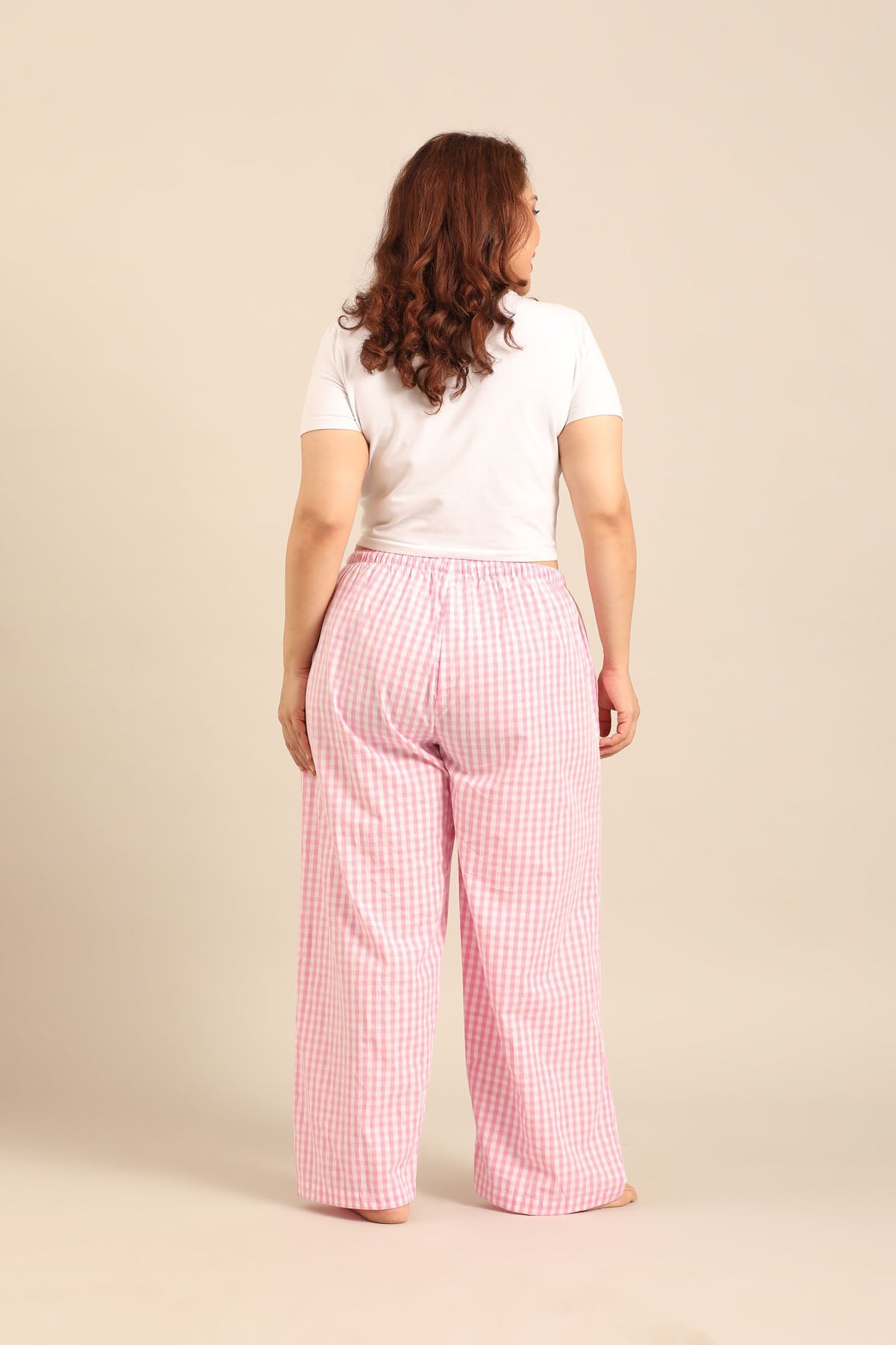 Stella Gingham Check Cotton Women's Curve Pajama Only