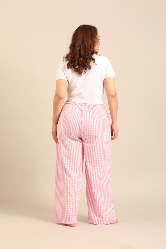 Stella Gingham Check Cotton Women's Curve Pajama Only