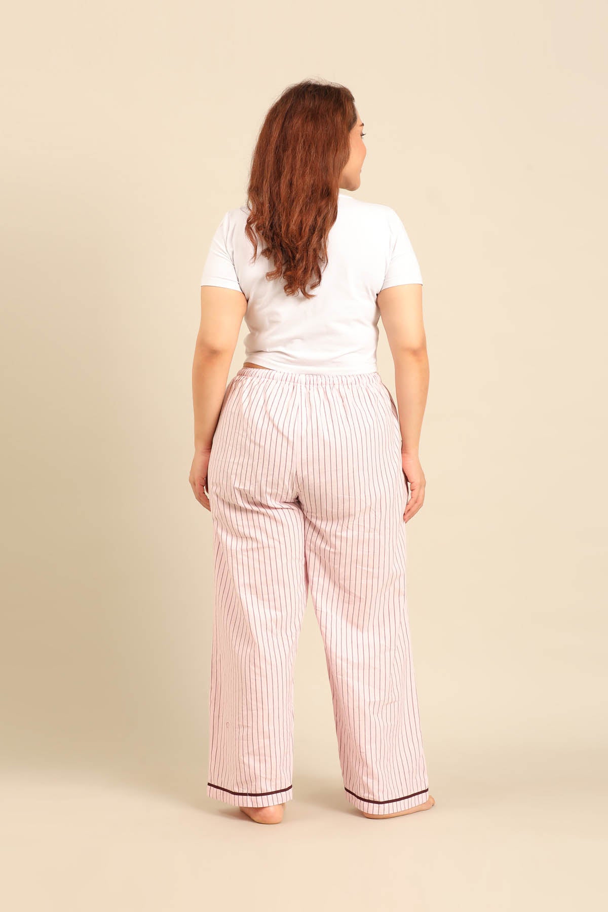 Vivian Stripe Cotton Women's Curve Pajama Only
