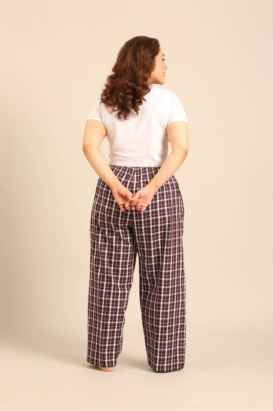 Edith Plaid Cotton Women's Curve Pajama Only