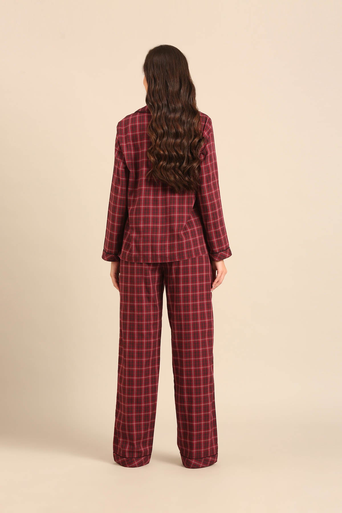 Veronica Plaid Cotton Women's Pajama Set - Full Sleeves