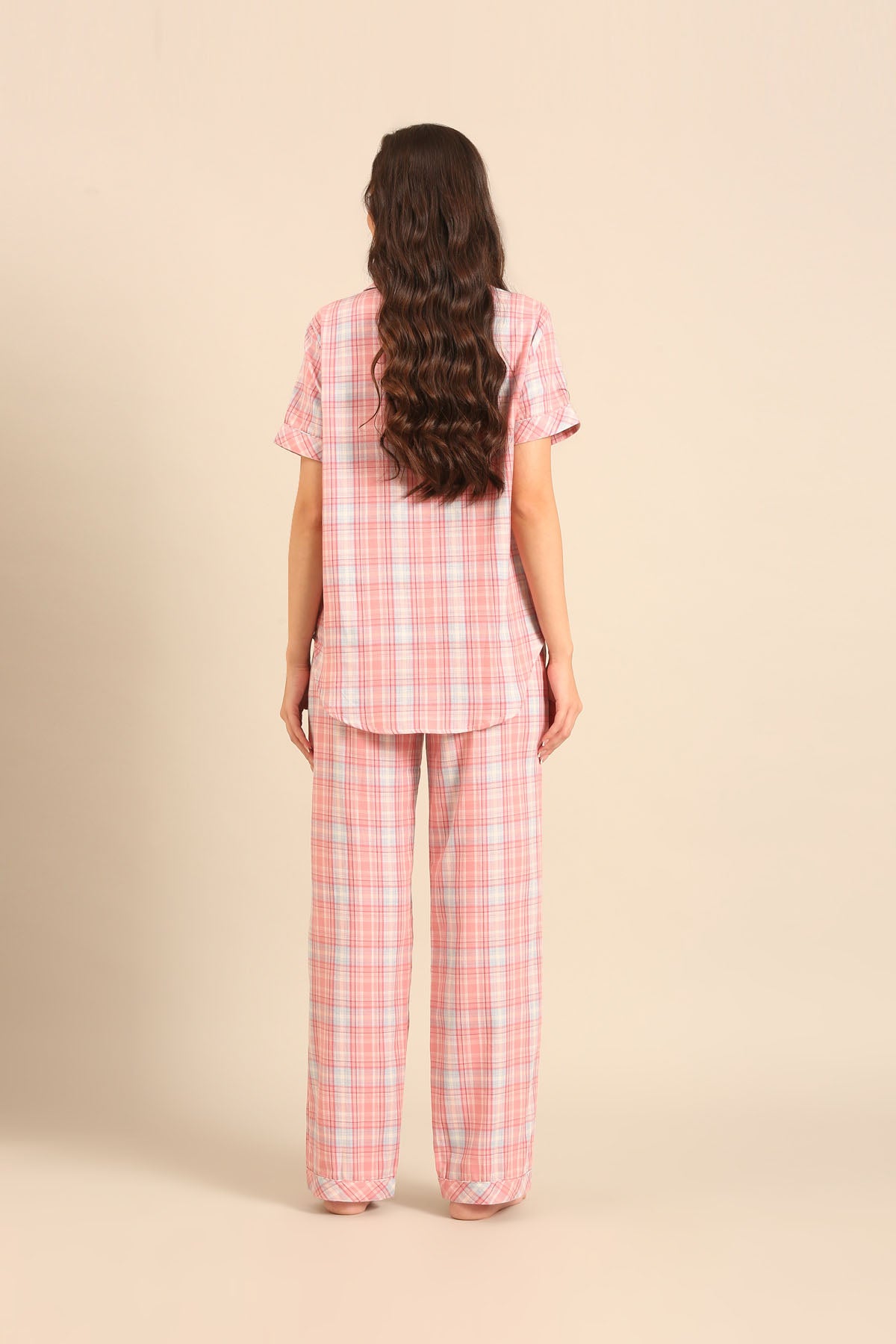 Blair Check Cotton Women's Pajama Set - Half Sleeves