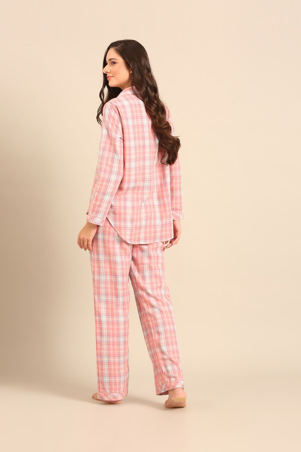 Blair Check Cotton Women's Pajama Set - Full Sleeves
