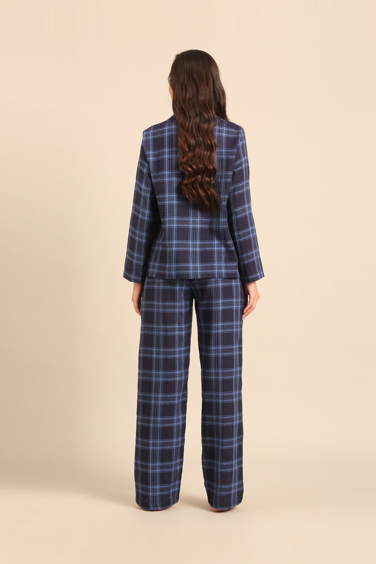 Vienna Check Cotton Women's Pajama Set - Full Sleeves