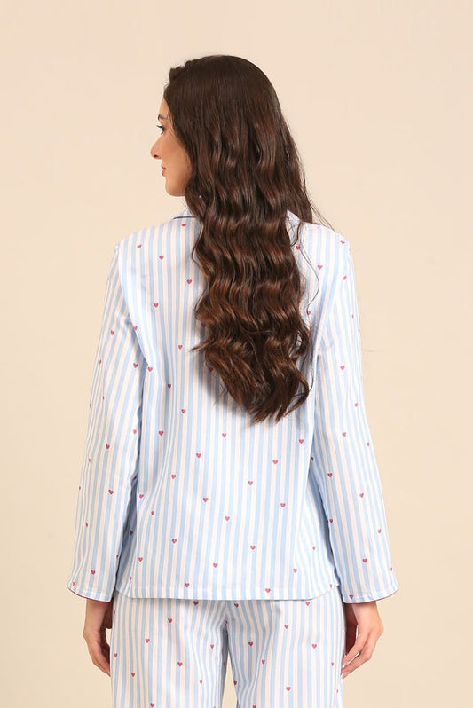 Lola Heart Cotton Twill Women's Shirt Only - Full Sleeves